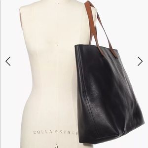 NWT Madewell Leather Transport Tote Black Brown